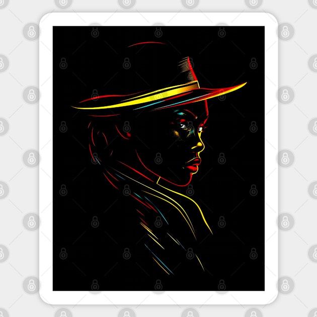 Black Woman Silhouette, Black Girl Magic Sticker by UrbanLifeApparel